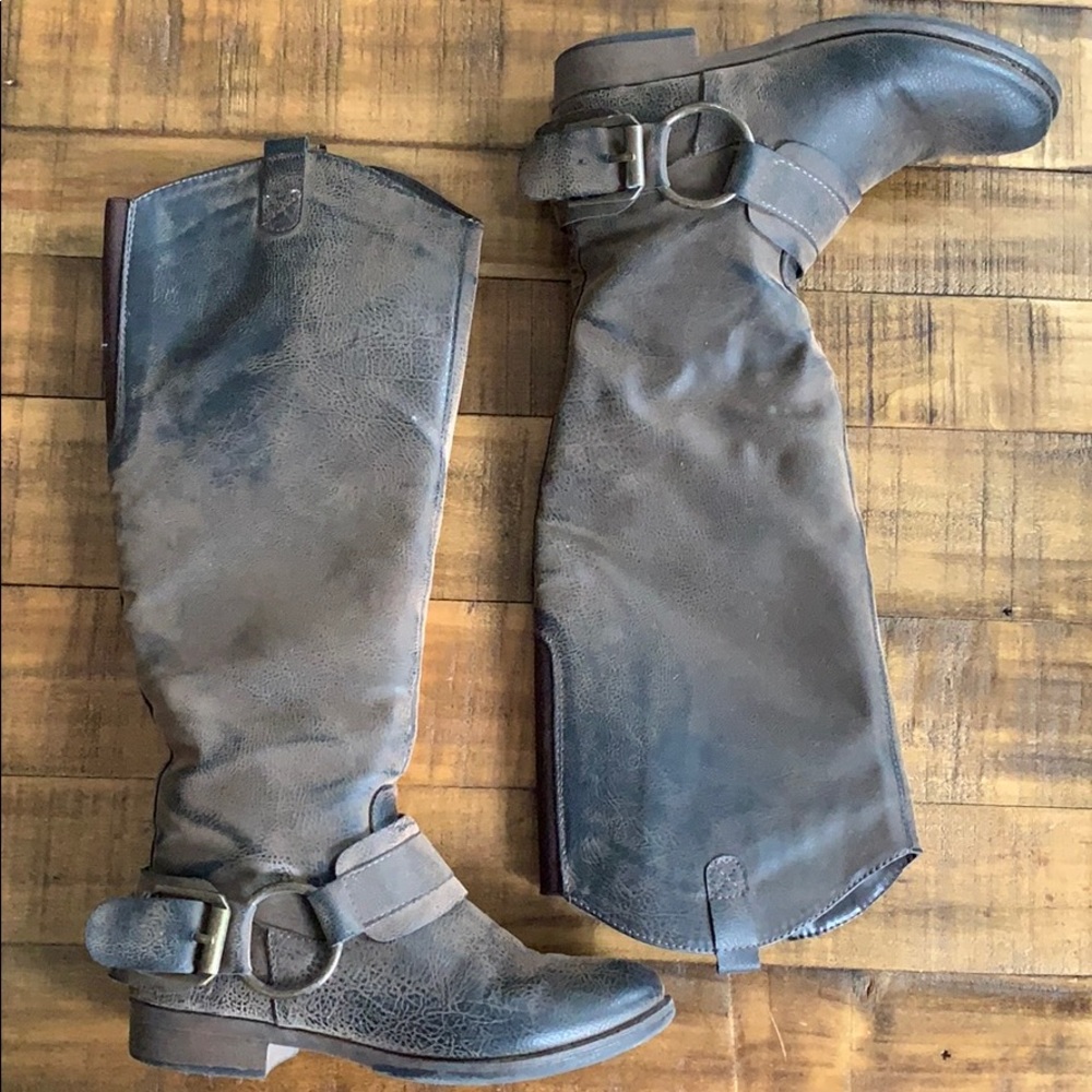 Brown riding boots